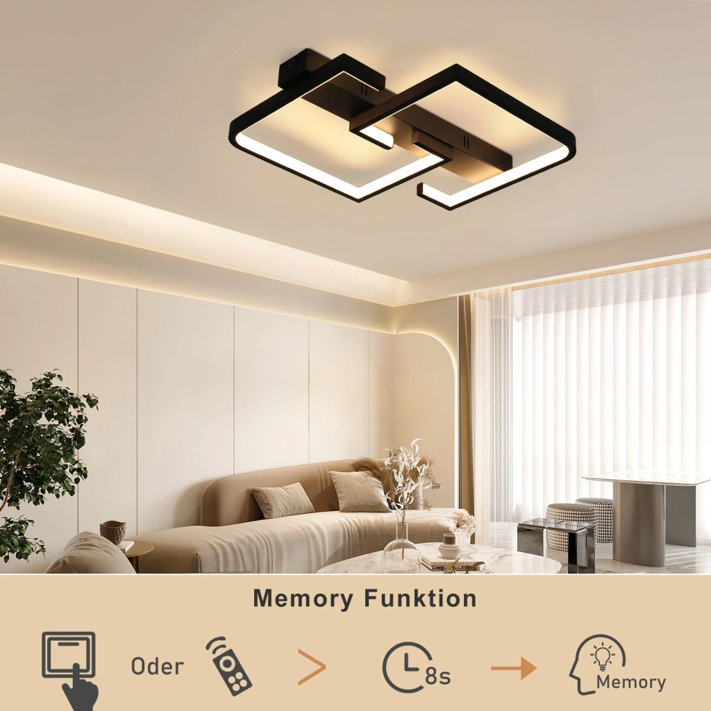 ZMH Lampada da soffitto LED moderna 46W dimmerabile telecomando per soggiorno
