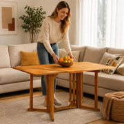 Butterfly Garden Folding Table 150x90x75 Cm Solid Teak Wood