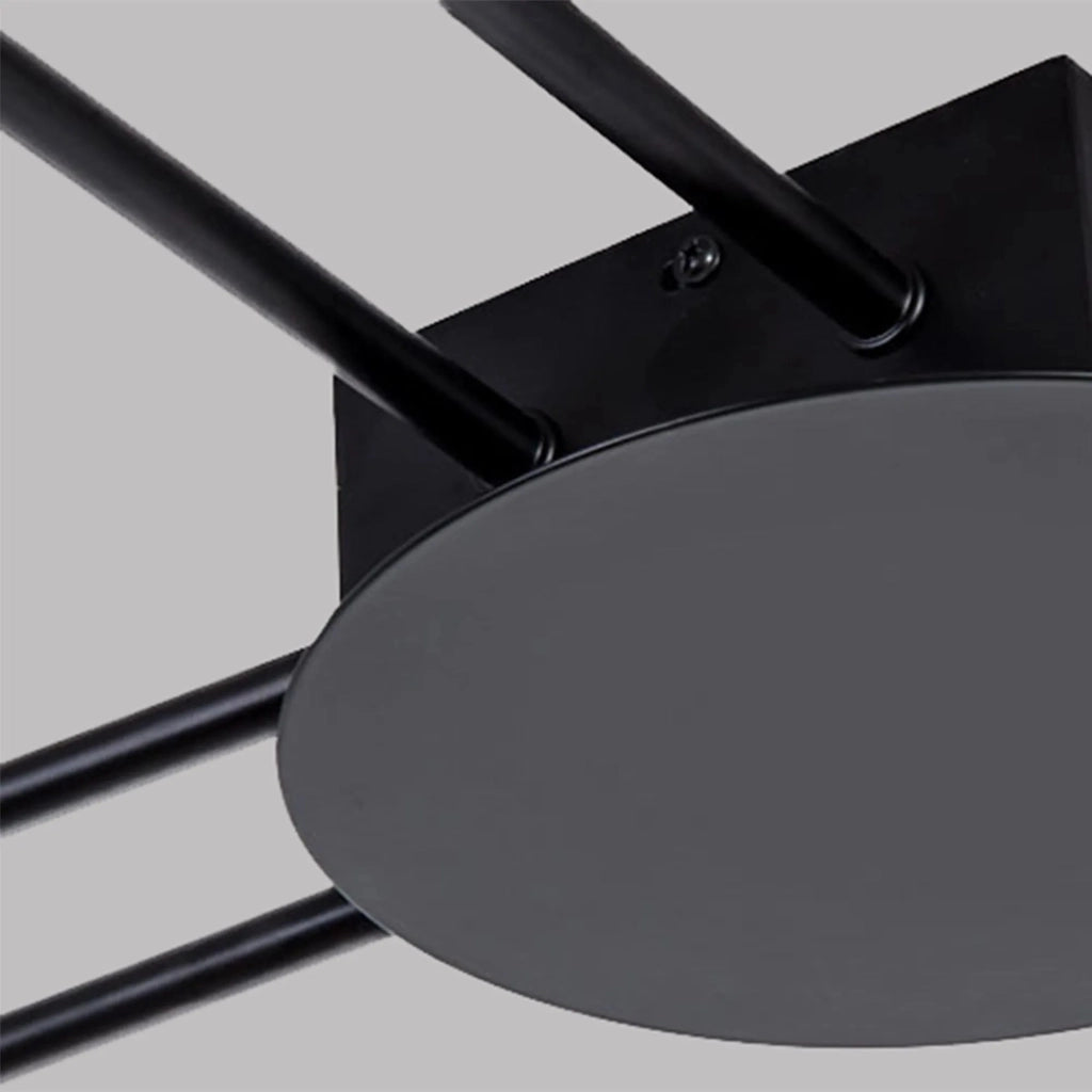 Lampada Da Soffitto 6 Punti Luce Black Led APP521-6C