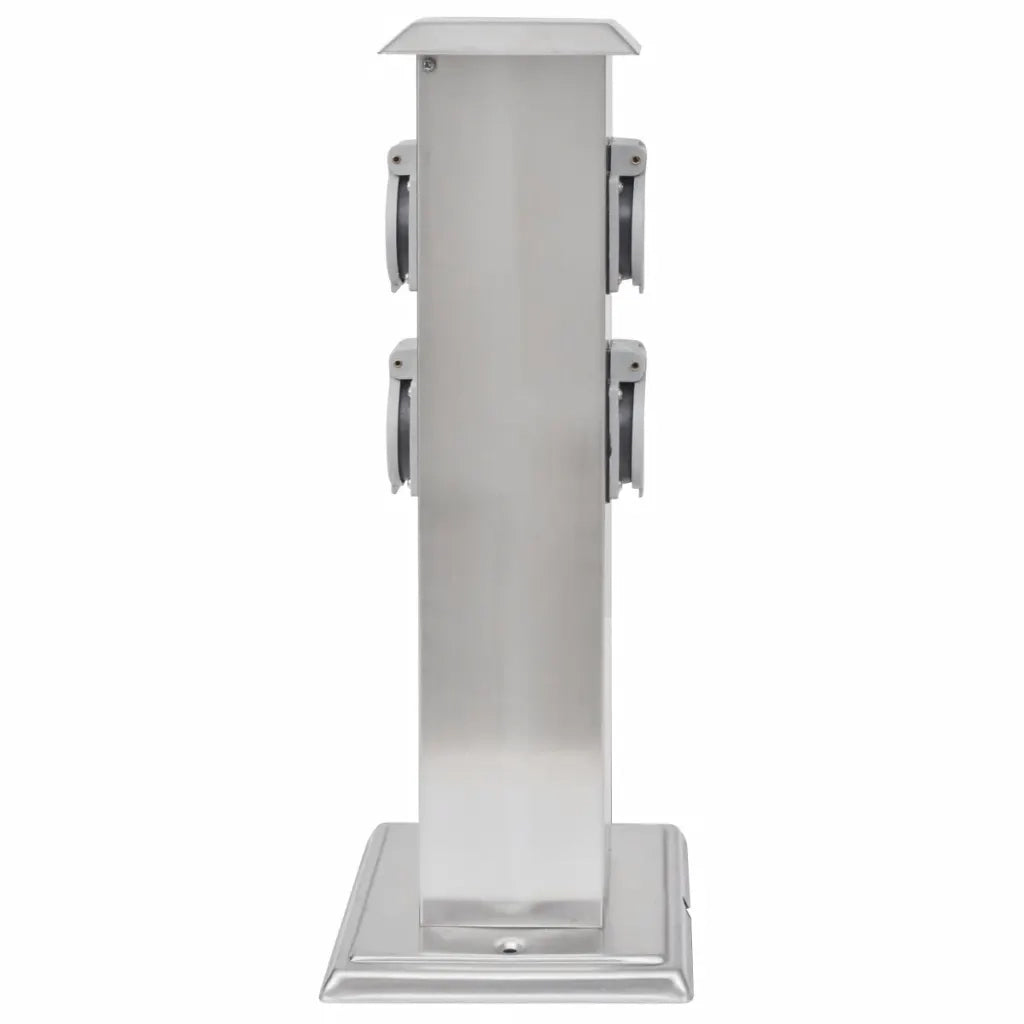 Presa Elettrica da Giardino a Pilastro in Acciaio Inossidabile cod mxl 11945