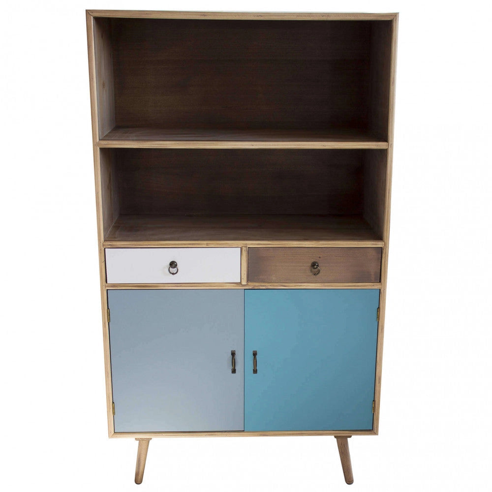 Mobiletto Barrie 80x35x140 h cm in Legno Multicolor