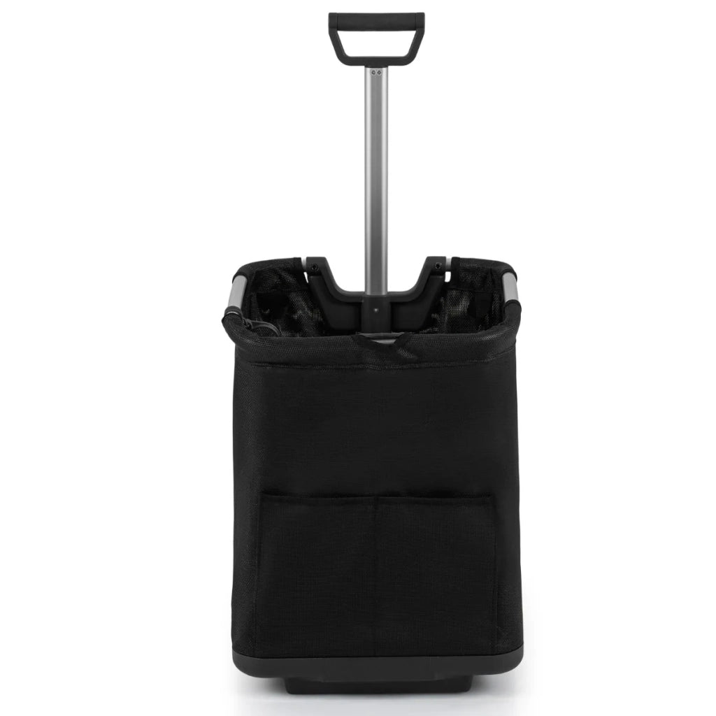 Carrello spesa pieghevole 40 x 36 x 58/90 cm 50 L robusto e leggero stile moderno alluminio nero 20_0017977