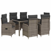 Set da pranzo per esterni 7 pcs Grigio chiaro e grigio scuro 3422323