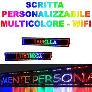 Trade Shop - Insegna Luminosa A Led Scritta Personalizzata Scorrevole Tabella 200 X 40 Cm -