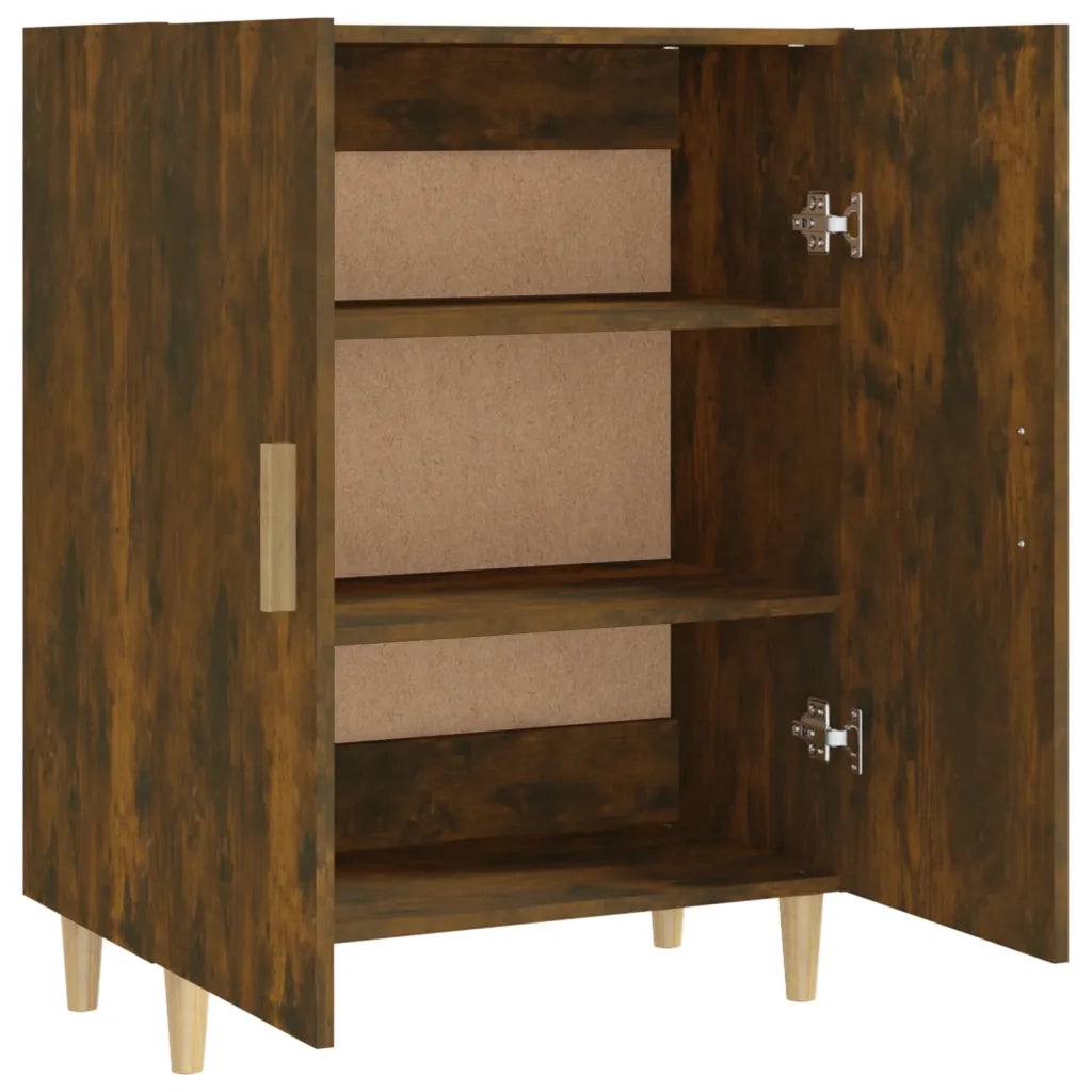 Credenza | Madia | Buffet da pranzo | Armadio da pranzo Rovere Fumo 70x34x90 cm in Legno Multistrato