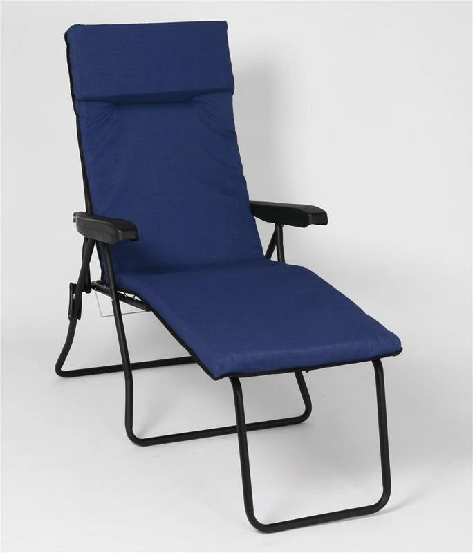 MAURY'S POLTRONA PISA NON AUTOMATICA CON 6 POSIZIONI - COLORE BLU 170X60X62 CM