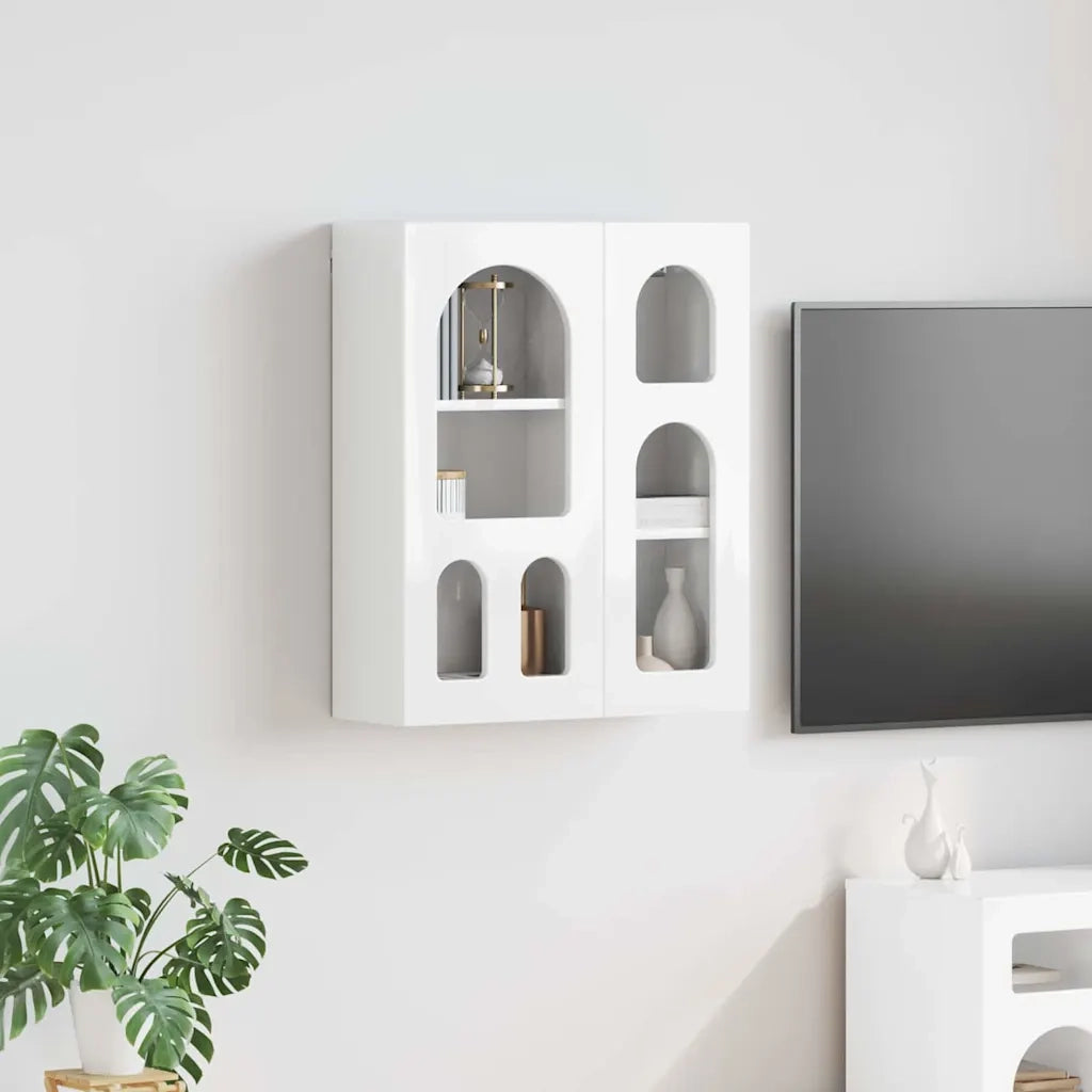 Armadio pensile con lo scaffale Bianco Lucido 59 x 20 x 71.5 cm 891358