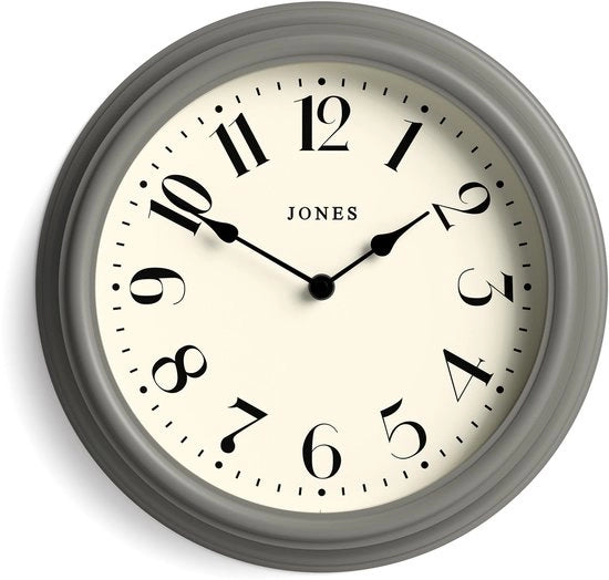 Orologio Serenità | Forma classica rotonda | 30 cm | Grigio medio | Numeri arabi belli | Design decorativo, ideale per la cucina, soggiorno o camera da letto