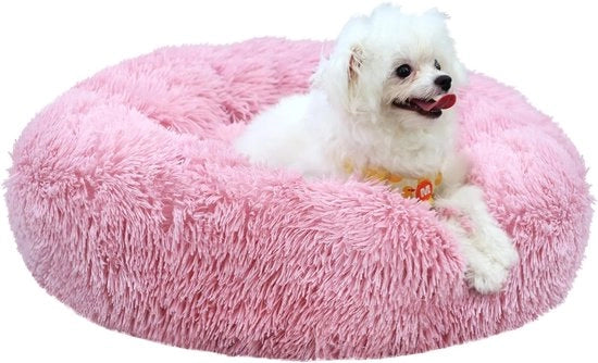 Letto per cani e gatti - Cuscino morbido e soffice, lavabile e antiscivolo, 50 cm, ideale per piccoli cani e gatti, colore rosa