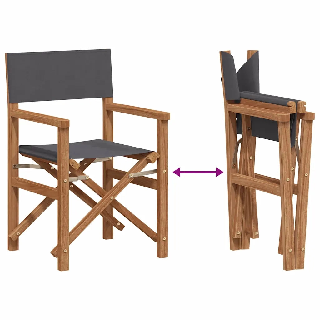 Sedia da Giardino | Sedia da pranzo Grigio 56 x 54 x 87 cm Legno di teak solido