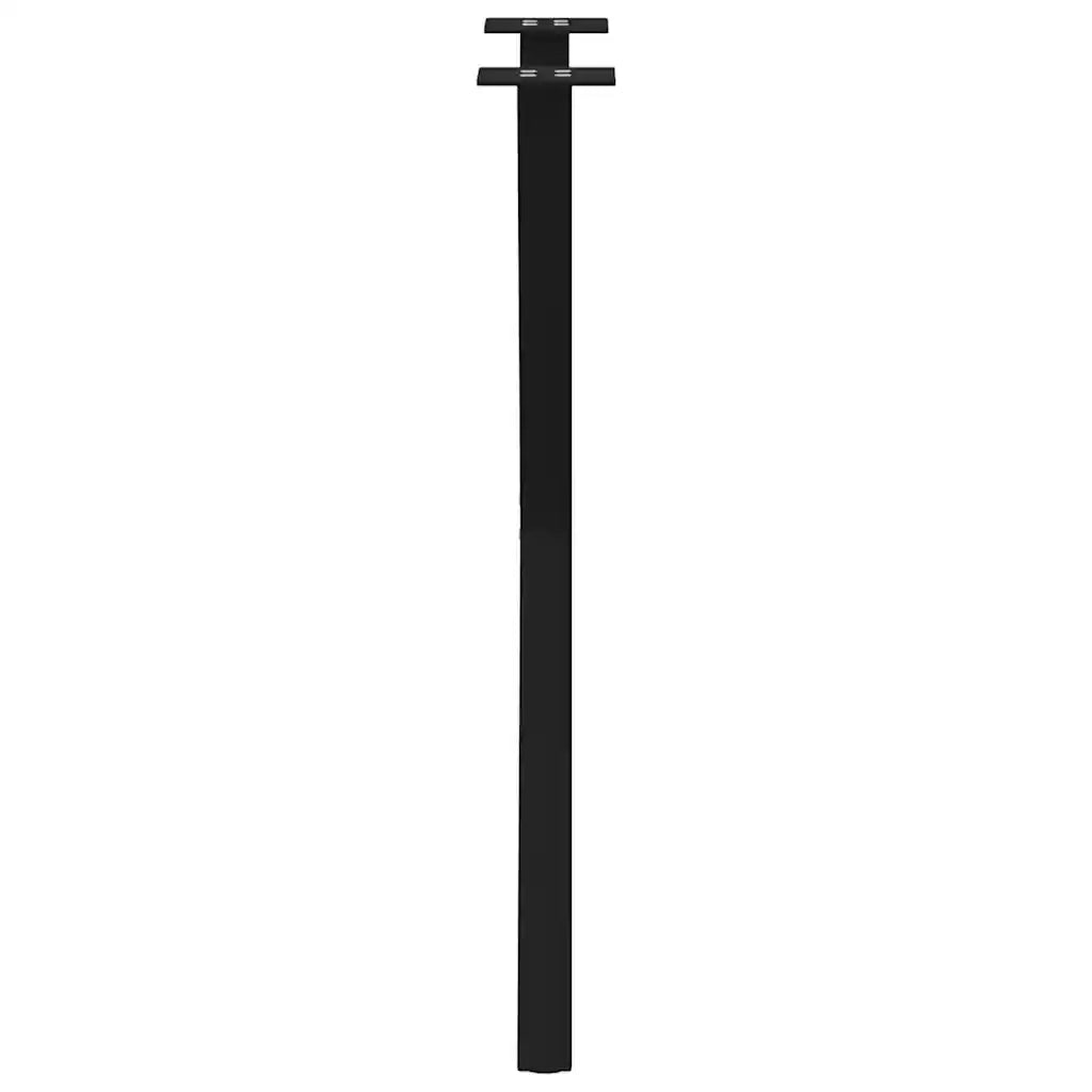 Gambe per tavolo da pranzo a forma di X 2 pz nere 57x(72-73) cm in acciaio 4012912