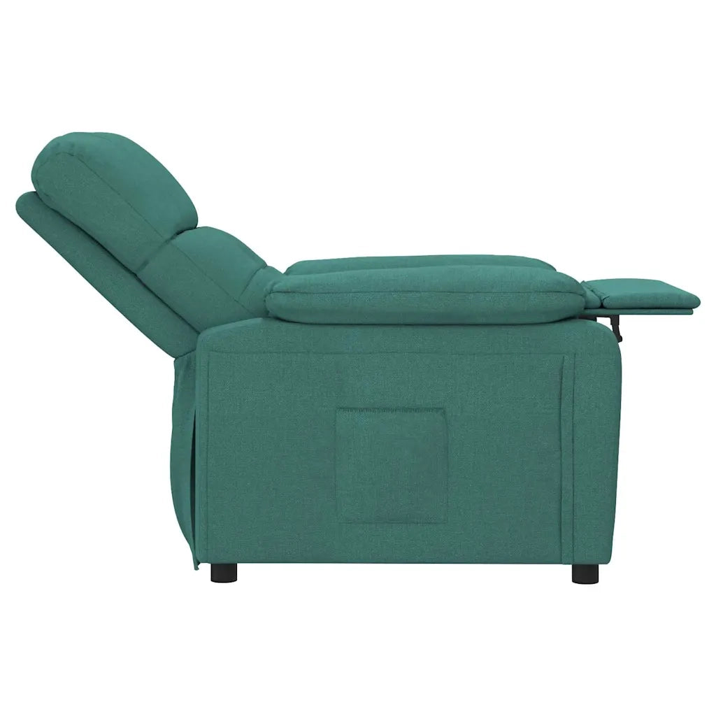 Poltrona Reclinabile in Tessuto Verde Scuro 348281