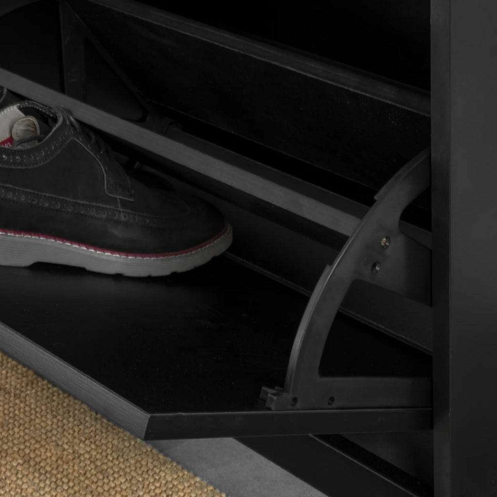Scarpiera salvaspazio Slim Mobili per Scarpe Serie Scarpiere 104x24x52cm Nero FSR64-SCH