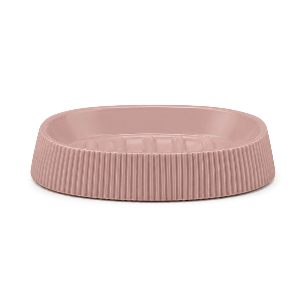 Portasaponetta rosa cipria cannettato Blob