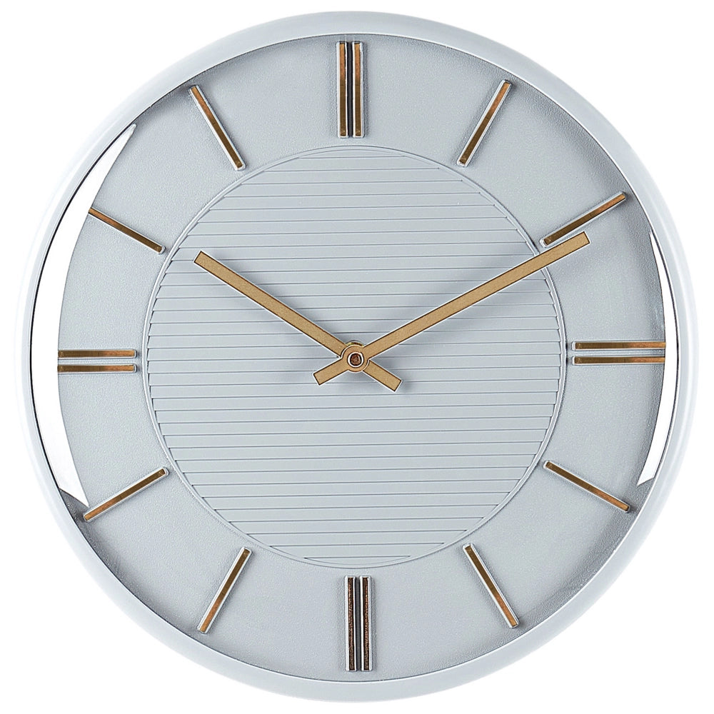 Orologio da parete grigio senza numeri 34 cm in alluminio stile moderno