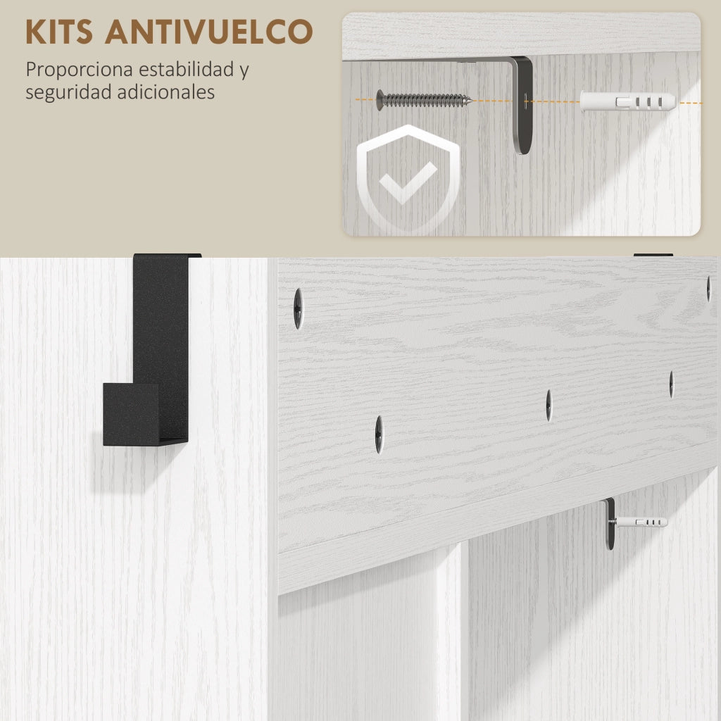 Mobiletto con Cassetti e Ripiani ¨C zephmum ¨C Bianco 106.7x26x116cm