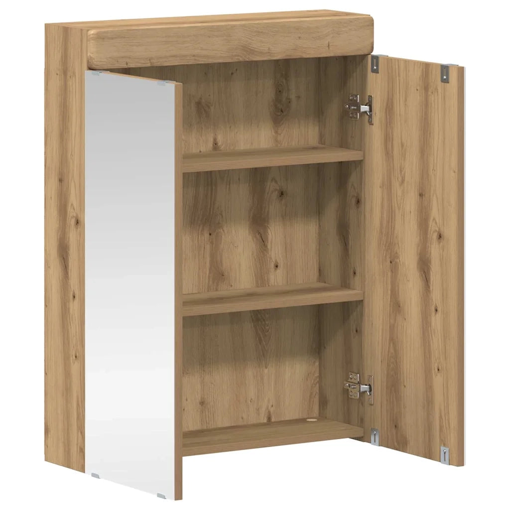 Mobiletto per specchio da bagno TULUM Rovere artigianale 880370