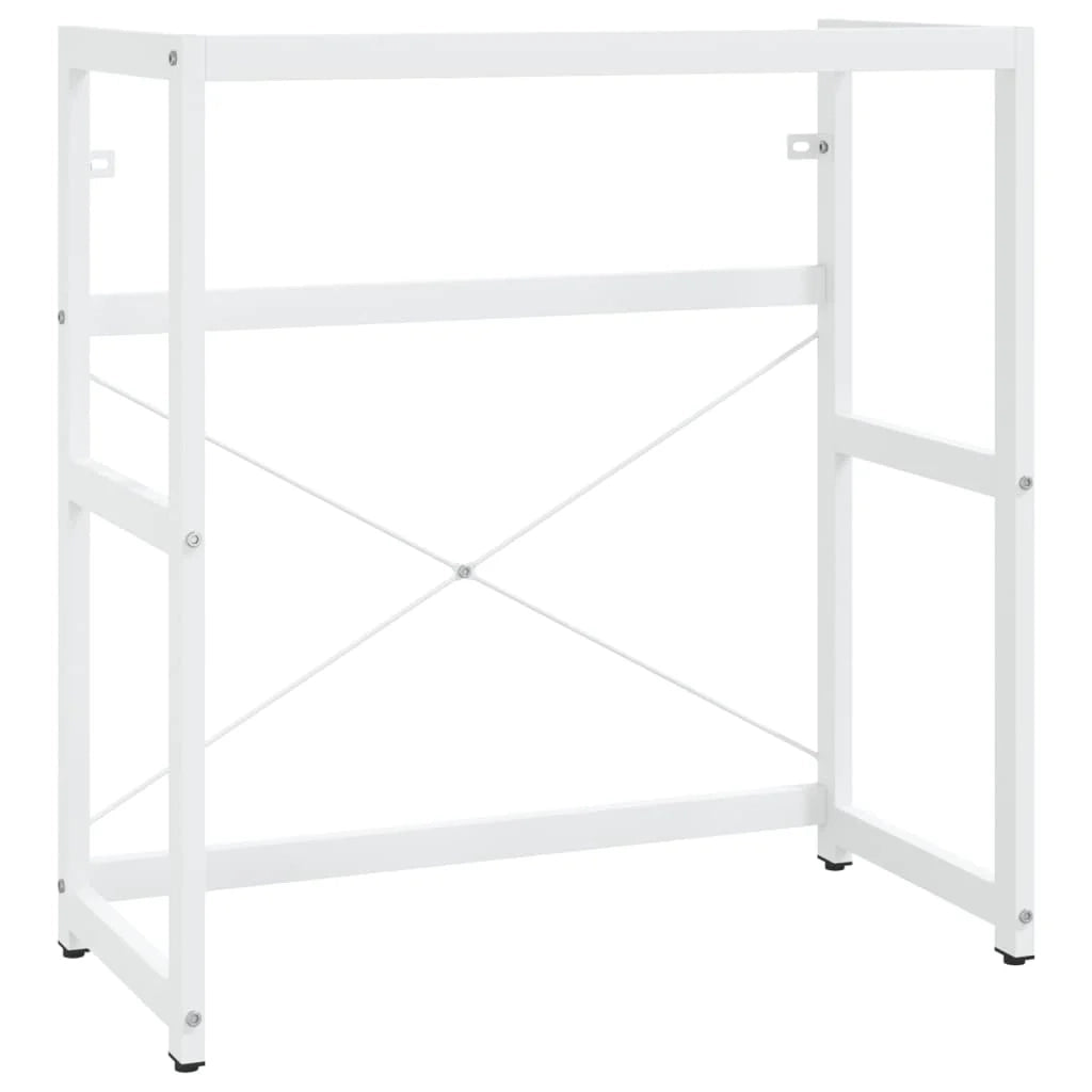Telaio per lavabo da bagno 81 x 39,5 x 18,5 cm lavabo da incasso ferro bianco 02_0006774