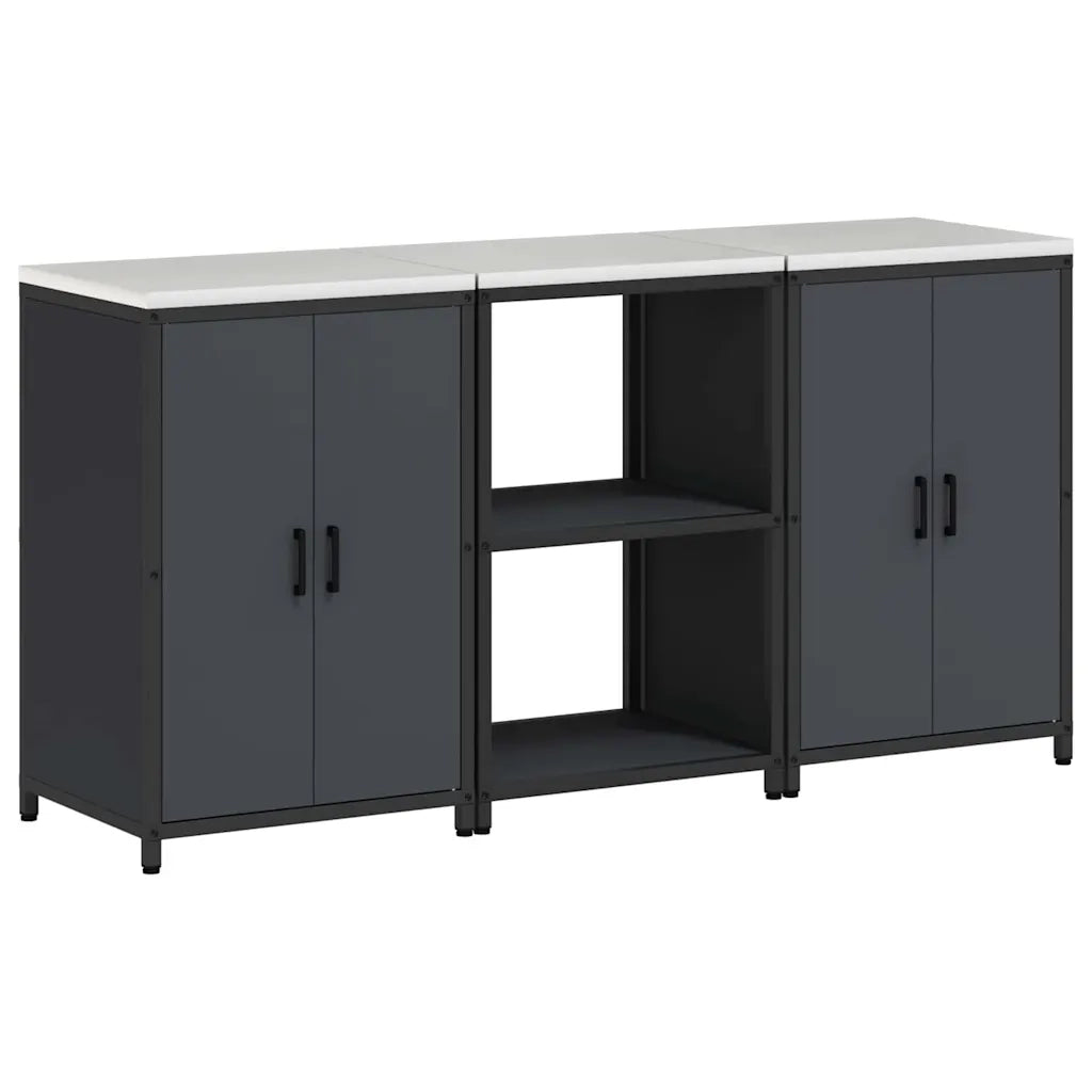 Set di Stoccaggio per Cucina con lo scaffale 3 pcs Antracite 3392696