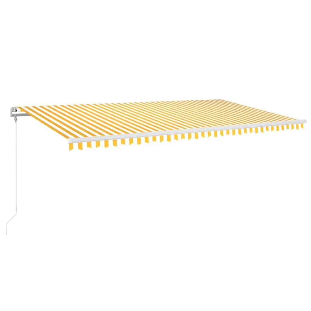 Tenda Automatica con Sensore Vento LED 600x300 cm Gialla Bianca 3068973