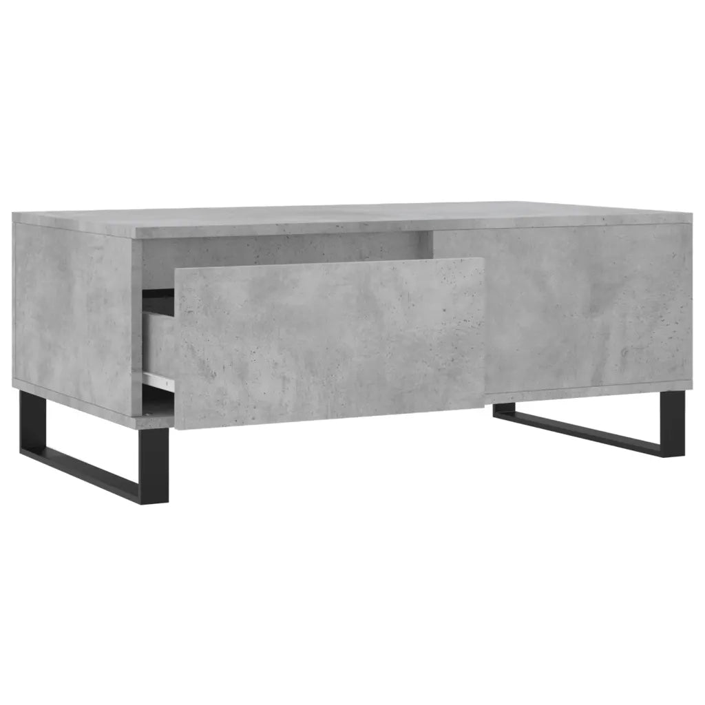 Tavolino salotto | Tavolino da caff¨¨ | Tavolino da Soggiorno Grigio Cemento 90x50x36,5 cm Legno Multistrato