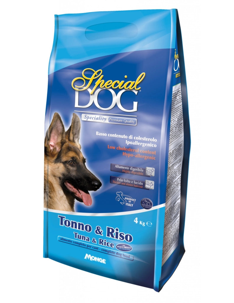 CROCCHETTE PER CANI 'SPECIAL DOG' tonno e riso - kg 4  - MONGE