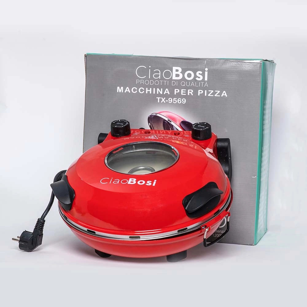 Trade Shop - Macchina Per Pizza Elettrico 1200watt Fornetto Doppio Riscaldamento Casa Tx-9569 -