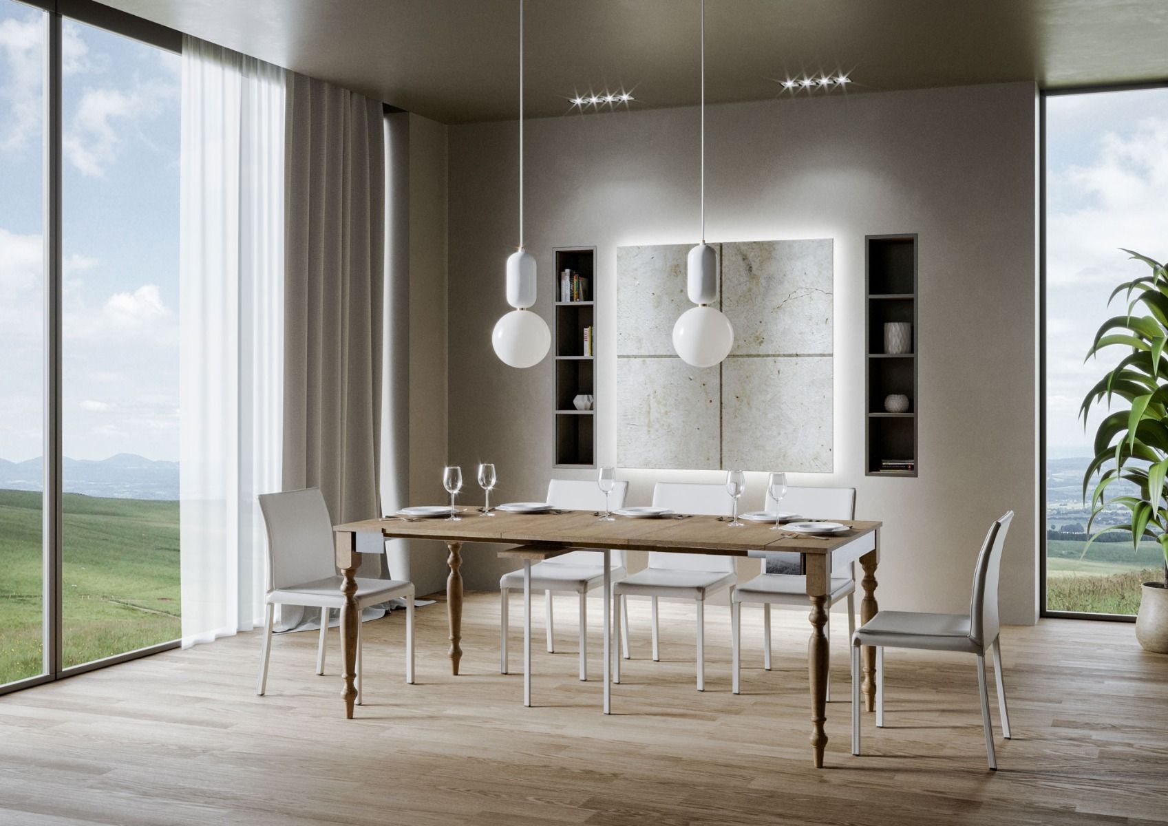 Consolle Allungabile 90-196x40x78 cm in Nobilitato Marrone