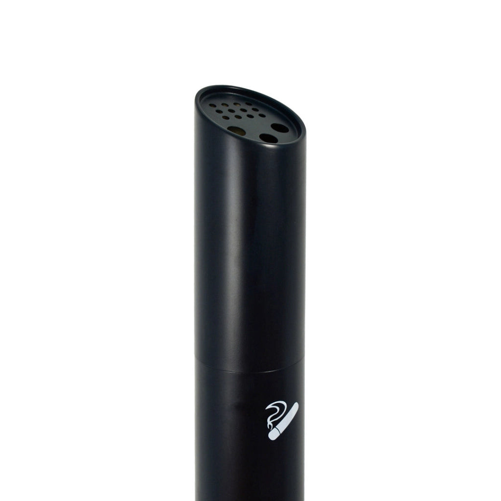 Posacenere a Colonna Ø32 cm in Metallo Nero Opaco 1,9L per Esterno