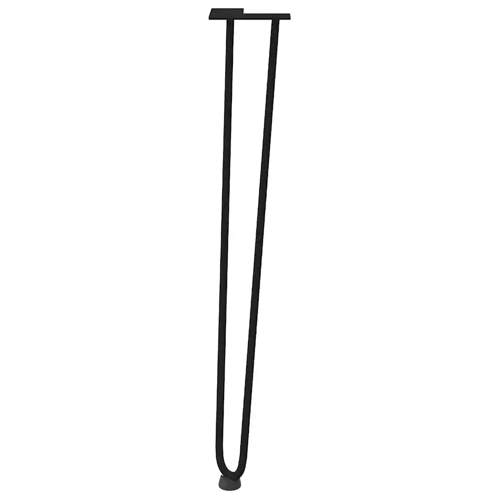 Gambe a forcina per tavoli consolle 4 pz Nero 72 cm Acciaio massiccio