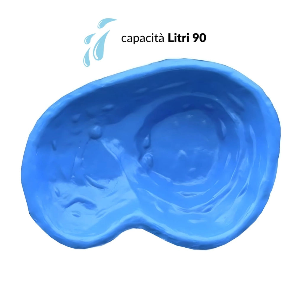 Laghetto caldonazzo azzurro e pompa syncra pond 0.5 da 700 litri ora