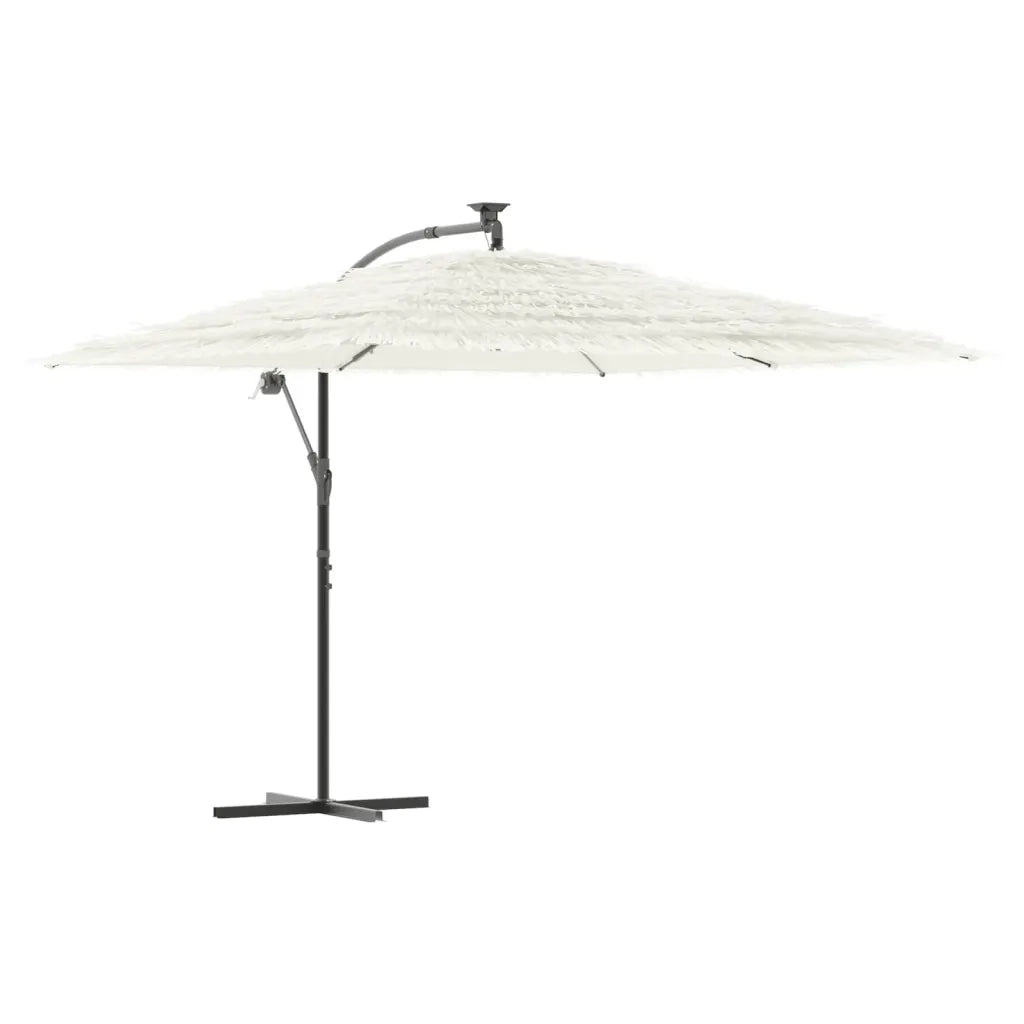 Ombrellone Giardino-Ombrello da Balcone con Palo in Acciaio Bianco 290x290x238 cm