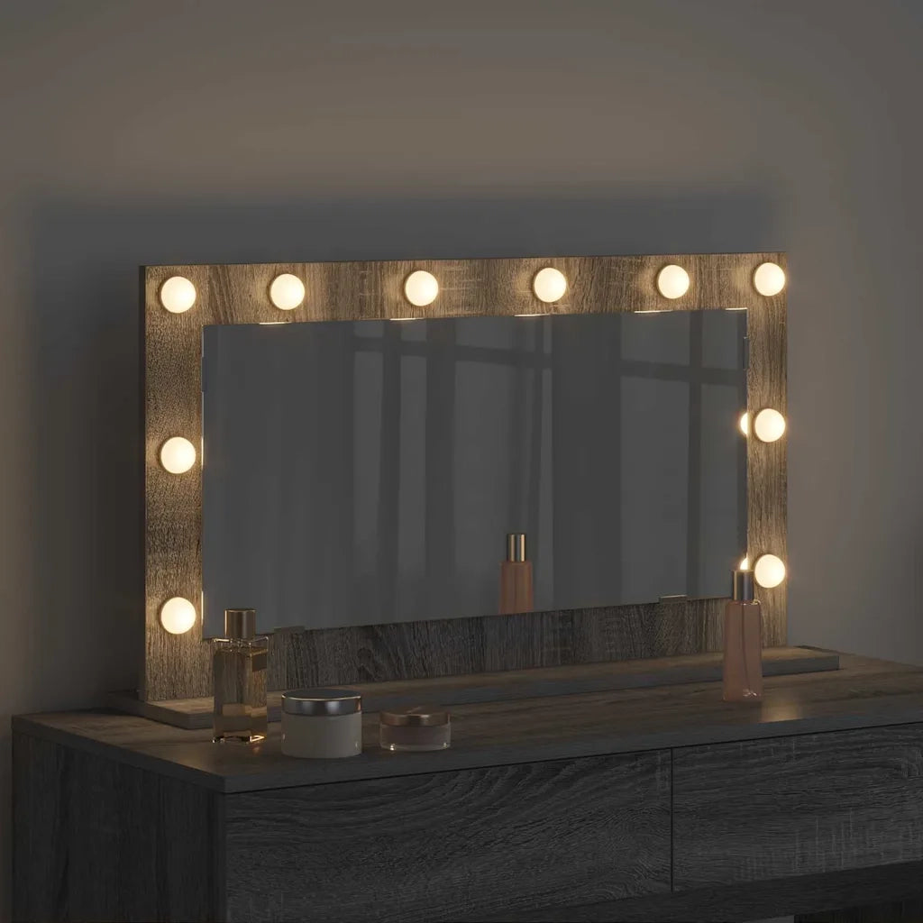 Specchio da Vanità Grigio Sonoma 80 x 45 x 18 cm Rettangolare 868322
