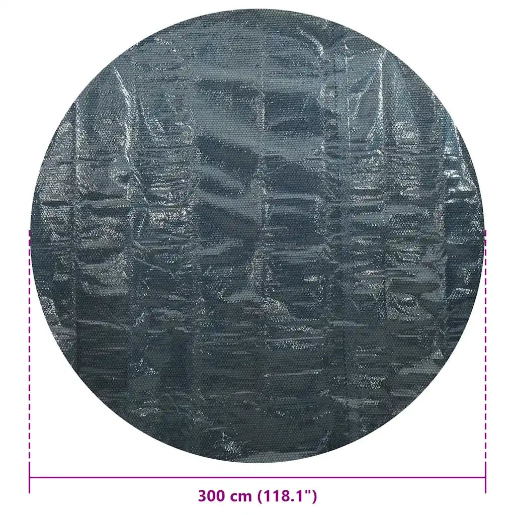 Pellicola Galleggiante Solare PE per Piscina 300 cm Nero e Blu CFW7708287