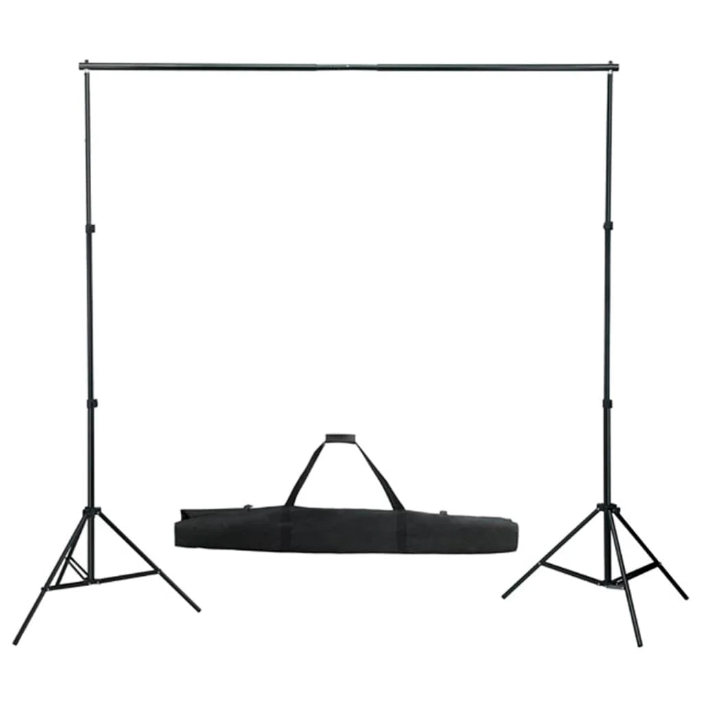 Kit professionale per studio fotografico con set di illuminazione e fondale verde 02_0001446