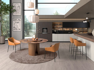 Tavolo da pranzo rotonda noce