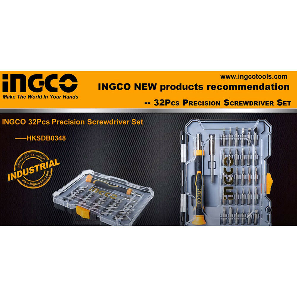 Set cacciaviti precisione smartphone 32 pz - Ingco HKSDB0348