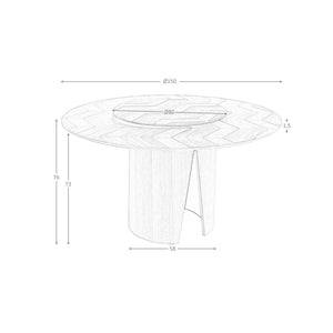 Tavolo da pranzo rotonda noce