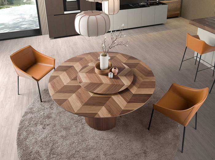 Tavolo da pranzo rotonda noce