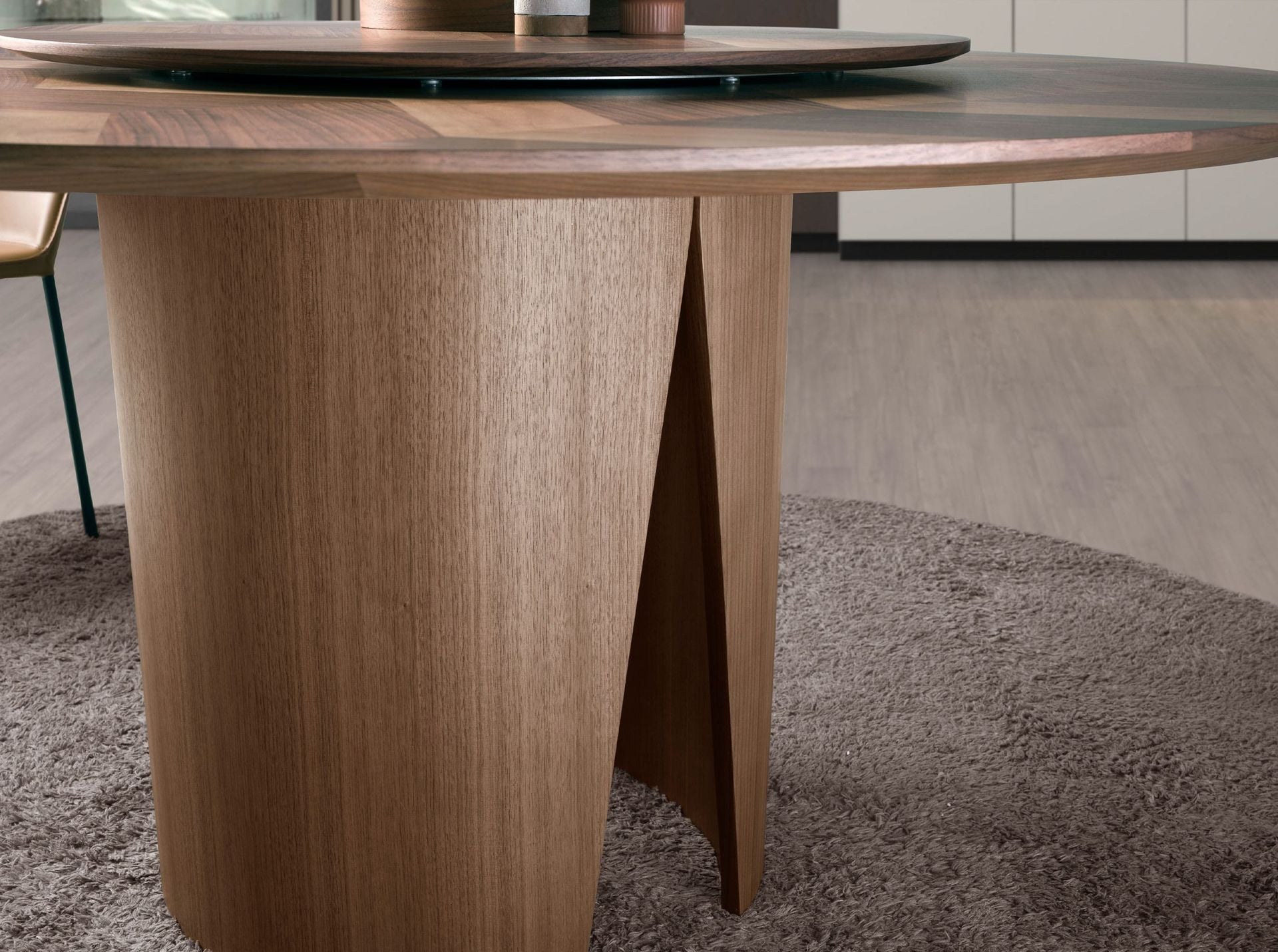 Tavolo da pranzo rotonda noce