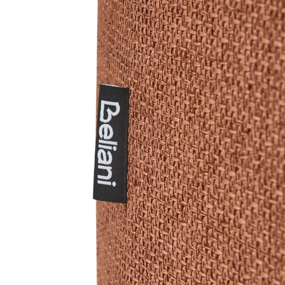 Pouf contenitore Marrone dorato Tessuto Finitura idrorepellente Poggiapiedi imbottito con contenitore Seduta per ingresso