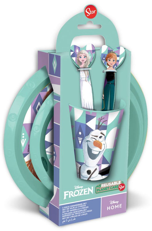 Set Pappa per bambine in plastica 5 pezzi Frozen