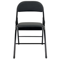 Sedia Kant Pieghevole Imbottita Portatile Salvaspazio in Metallo Richiudibile Sedie per Cucina Giardino Camera Sale Nero