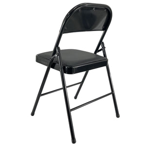 Sedia Kant Pieghevole Imbottita Portatile Salvaspazio in Metallo Richiudibile Sedie per Cucina Giardino Camera Sale Nero
