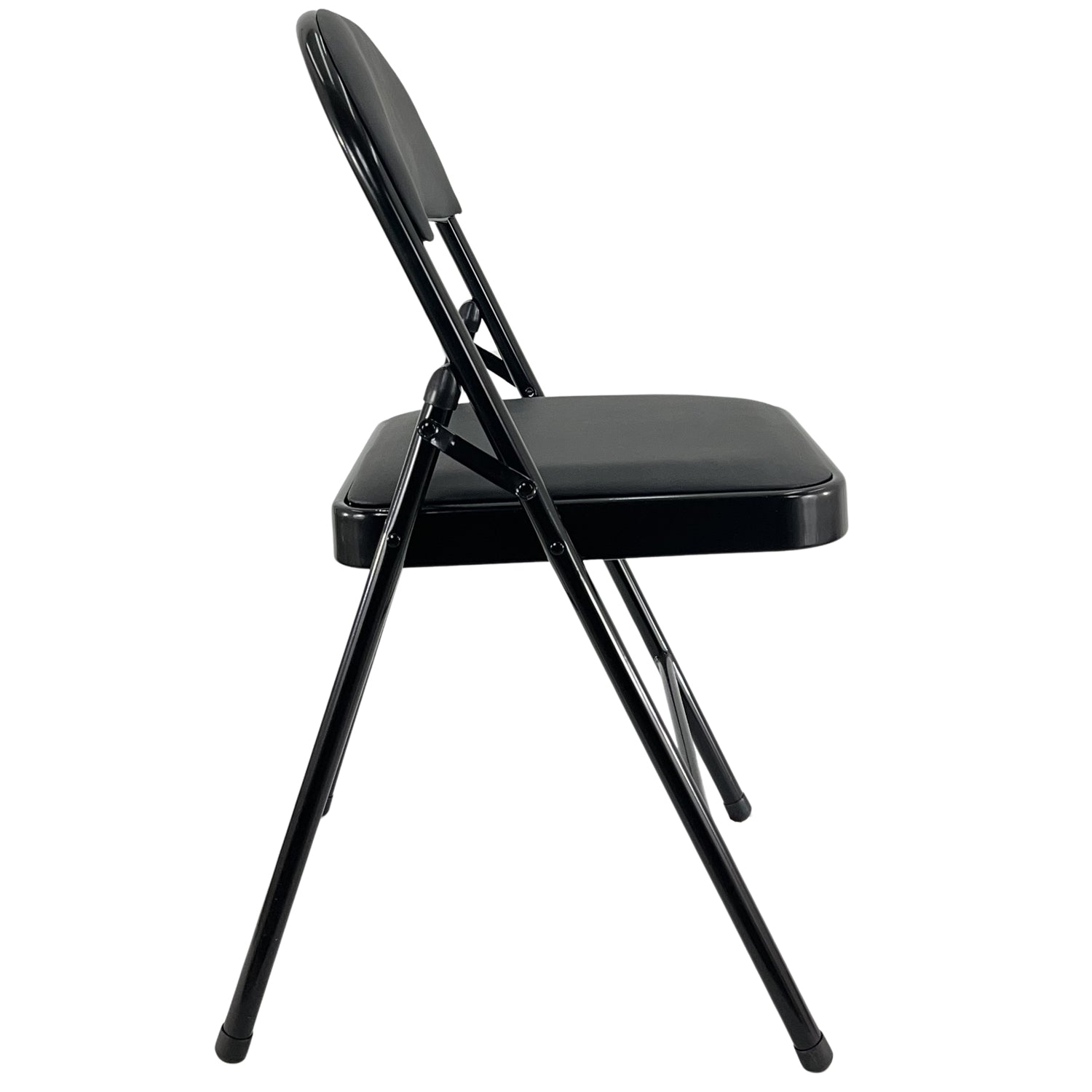 Sedia Kant Pieghevole Imbottita Portatile Salvaspazio in Metallo Richiudibile Sedie per Cucina Giardino Camera Sale Nero