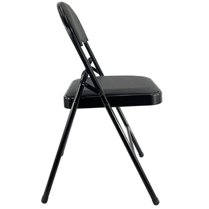 Sedia Kant Pieghevole Imbottita Portatile Salvaspazio in Metallo Richiudibile Sedie per Cucina Giardino Camera Sale Nero