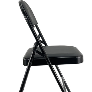 Sedia Kant Pieghevole Imbottita Portatile Salvaspazio in Metallo Richiudibile Sedie per Cucina Giardino Camera Sale Nero