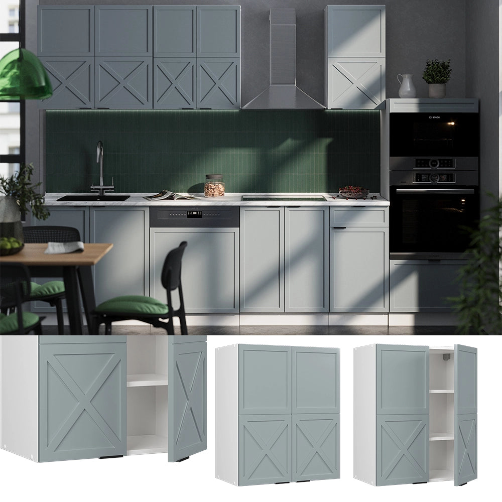 Vicco Pensile da cucina Blu-grigio chiaro 60 cm