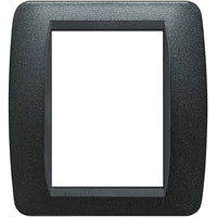 Living Int. - Placca 3+3 posti grafite nero - L4826GFN