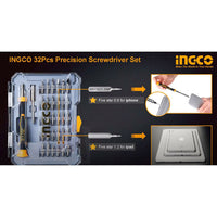Set cacciaviti precisione smartphone 32 pz - Ingco HKSDB0348